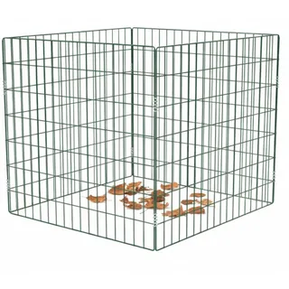 Trutzholm Gartenkomposter werkzeugloser Aufbau 90 × 90 cm Stahldraht pulverbeschicht 10 × 4 cm Maschenweite