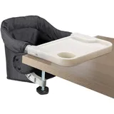 Baby Tischsitz mit Essbrett Portable Faltbar Hochstuhl Sitzerhöhung mit Transportbeutel, Ideal für Kleinkinder, Tragbar für Zuhause & Reise (Schwarz)