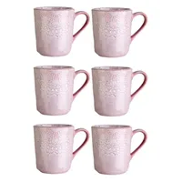 Home4You Kaffeetassen 6er Set, 355 ml - Rosa -