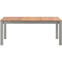 VidaXL Esstisch 180x90x74 cm Massivholz Eiche - Grau