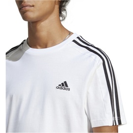 Adidas 3-Streifen Single Jersey Kurzarm-T-Shirt White / Black XL