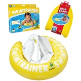 FREDS SWIM ACADEMY SWIMTRAINER Set Classic Gelb & SWIM-BOARD, aufblasbare Schwimmhilfe für Kinder von 4 bis 8 Jahren mit Schwimmbrett