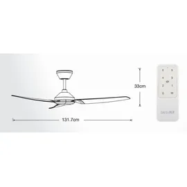 LUCCI Polis 132 cm Deckenventilator Weiß