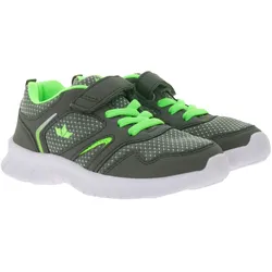 LICO Skip VS Kinder Sneaker mit leichter CME-Laufsohle Turnschuhe für Mädchen oder Jungen Turnschuhe Freizeit-Schuhe 590227 Grau/Grün - 28