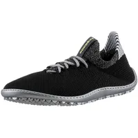 Leguano Inspiro Barfußschuh Slip-On-Sneaker, Bequemschuh, Komfortschuh mit Kontrastbesatz grau|schwarz