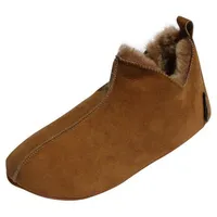 Hollert Lammfell Hausschuhe - Bali Fellschuhe Lederschuhe Bettschuhe Schuhgröße EUR 36, Farbe Cognac - 36 EU