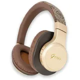 GUESS Kopfhörer Bluetooth GUBH604GEMW braun 4G Script