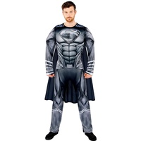 amscan 9912954 - Offiziell lizenziertes Warner Bros Herren Justice League Snyder Superman Black Edition Kostüm - Medium