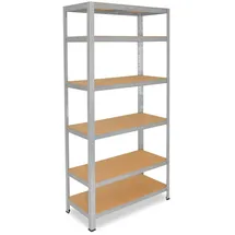 shelfplaza HOME 180x120x45 cm Schwerlastregal in verzinkt mit 6 Böden und 145 kg Traglast pro Boden