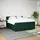 vidaXL Boxspringbett 180 x 200 cm Dunkelgrün