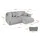 altdecor Ecksofa Cord 3-Sitzer Grau