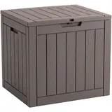 KARAT Aufbewahrungsbox Braun - Wetterfeste Auflagenbox für Terrasse & Balkon - 118L - Gartenbox - 56 x 43 x 53 cm (118 L)
