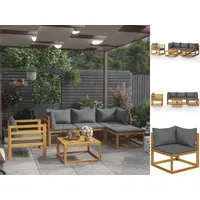 vidaXL Garten-Lounge-Set natur/grau 3057604
