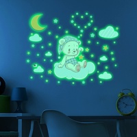 Wandsticker Leuchtaufkleber, Leuchtsterne, Leuchtmond, Leuchtsticker Wanddeko Für Baby Schlafzimmer Kinderzimmer Dekoration