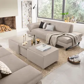 W.Schillig Couch Leder 2-Sitzer Beige