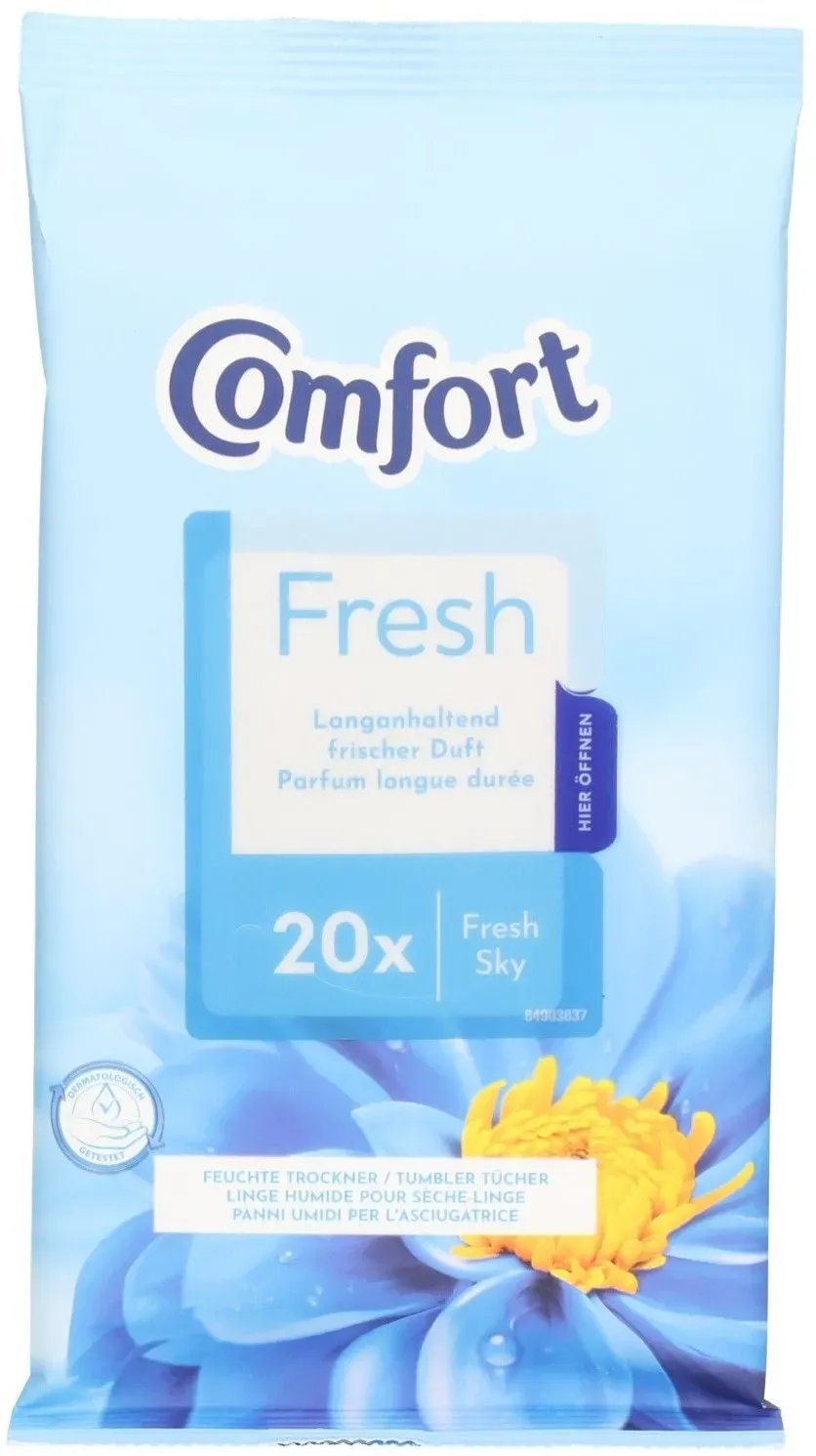 Comfort Fresh Sky Feuchttücher für Wäschetrockner