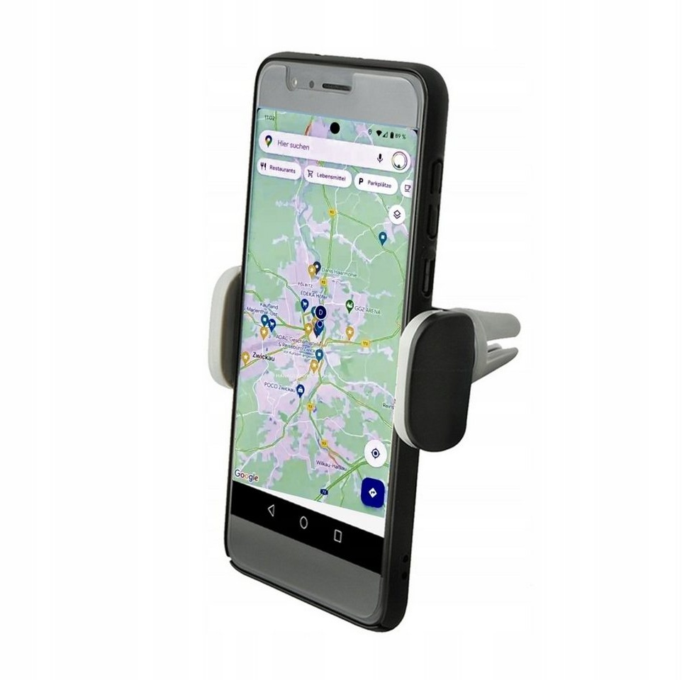 SECUMAX Auto Smartphone Halter Lüftungsgitter Lüftungslamellen Handy-Halterung schwarz