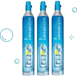 Sodastream Set mit 3 CO2-Nachfüllzylindern 60 l blau