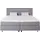 Collection AB Boxspringbett COLLECTION AB "London, inklusive Topper und Kissen, mit LED-Beleuchtung", grau (hellgrau, anthrazit), B:190cm L:206cm, Komplettbetten, Boxspringbett, Boxspringbett erhältlich in 90cmx200cm, 140cmx200cm & 180cmx200cm
