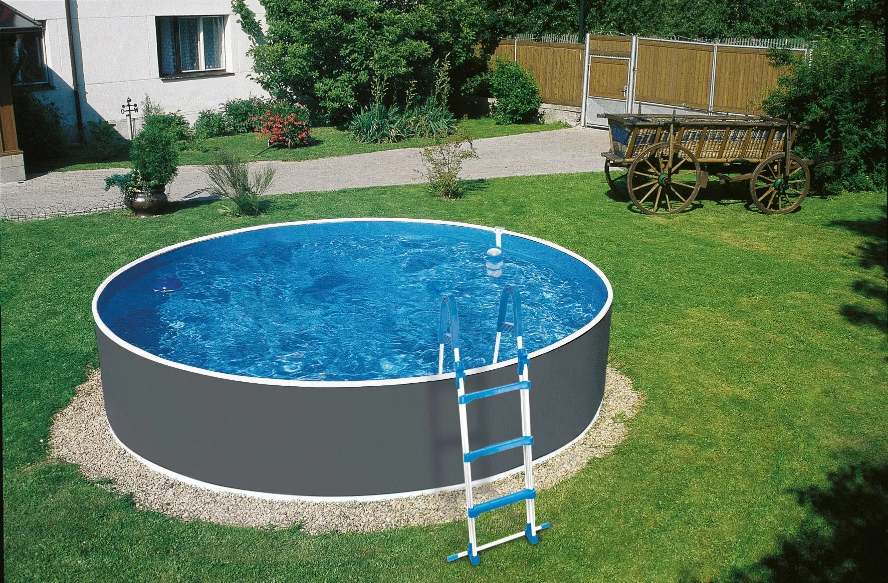 KONIFERA Rundpool » »AQUAFUN« ØxH: 355x90 cm«, (Set, 5 tlg.), in 2 Farben erhältlich KONIFERA grau Ø/B/H/L: 355 cm x Breite Höhe 90 cm x Länge