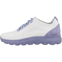 GEOX Damen D SPHERICA Sneaker, Off White/LT Violet, 38