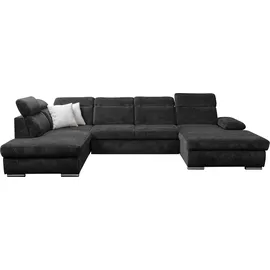 werk2 Eckcouch Polyester U-Form 3-Sitzer Grau