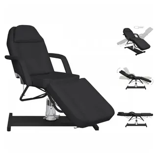 vidaXL Massagetisch Schwarz 180x62x(87-112) cm