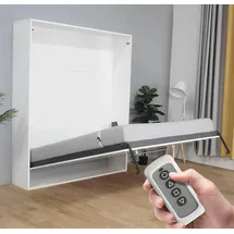JV Möbel Schrankbett 90 x 200 cm Weiß