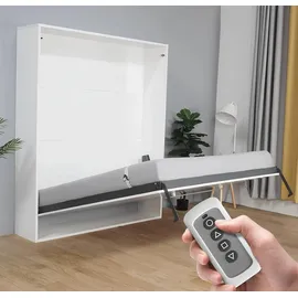 JV Möbel Schrankbett 90 x 200 cm Weiß