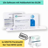 10x SAFECARE BIOTECH COVID-19 Antigen Schnelltest   Test | CE 2934 | MHD 01/26 | 1x GRATIS PARAHEALTH 5er MHD 12/25