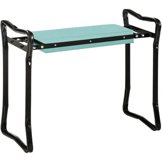 Outsunny Kniebank schwarz Kunststoff, 28x49x58 cm - - 58L x 28 x 49