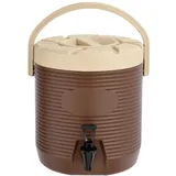 Was 3752 120 Kunststoff mit PU-Isolierung Thermogetränkebehälter mit Schraubdeckel und Tragegrif, Braun, 12 L, 30cm Durchmesser, 34cm Höhe