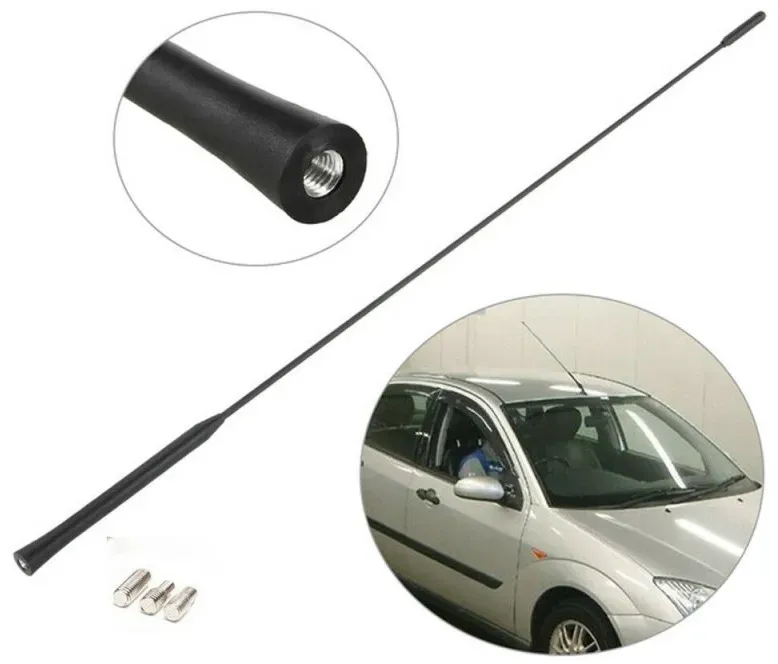 FM/AM‐Radioantenne für Ford Transit, Mondeo, Fiesta und Focus, mit 3 Adaptern, 55 cm
