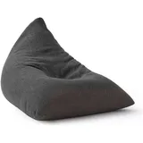 Lumaland Sitzsack & Bodenkissen | XXL Beanbag in Triangle Form | 150x100x100cm & 370l Volumen | Waschbarer & Robuster Bezug | Ideal als Sessel & Sofa verwendbar | Leichtes [Dunkelgrau]
