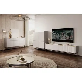 Selsey Liwelo Highboard 126,2 x 103,2 x 38 cm graubeige