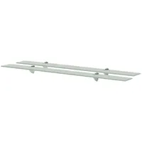 vidaXL Schweberegale 2 Stk. Glas 100x10 cm 8 mm