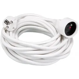 Generique Verlängerungskabel - 10 m - WEIß - 3G1.5 - STECKER-TYP E (französisches system)
