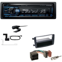 Alpine UTE-204DAB 1 DIN Autoradio DAB+ Bluetooth USB AUX-IN passend für Mercedes-Benz C-Klasse 2000-2004 schwarz