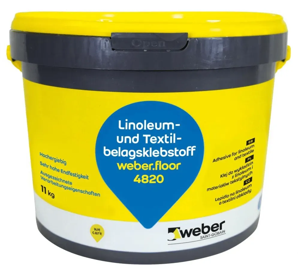 Linoleum- und Textilbelagsklebstoff - weber.floor 4820 - 11kg