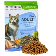 Lyra Pet Lecker.Pet® Leo's Adult Geflügel & Forelle Katzenfutter Trockenfutter Vollnahrung