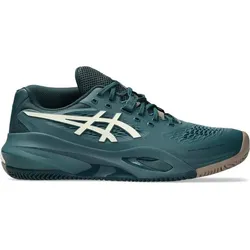 ASICS Herren Tennisoutdoorschuhe GEL-RESOLUTION X, SAXON GREEN/BIRCH, 46
