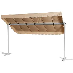 Grasekamp Standmarkise Dubai Beige 375x225cm  Terrassenüberdachung Raffmarkise Mobile  Markise