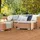 ECD Germany WPC Terrassenfliesen Hellbraun 30 x 30 cm 44 St.