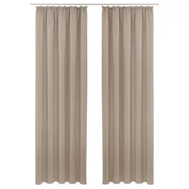 OTTO home Vorhang OTTO HOME "SOLA" Gr. 4, grau (taupe), B:130cm H:245cm, Polyester, Polyester, Gardinen, Breite:130 cm, 1 Schal, einfarbig, Verdunkelung