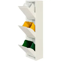 Wellhome WELL HOME Metall-Recycling-Schrank 3 Fächer in Weiß