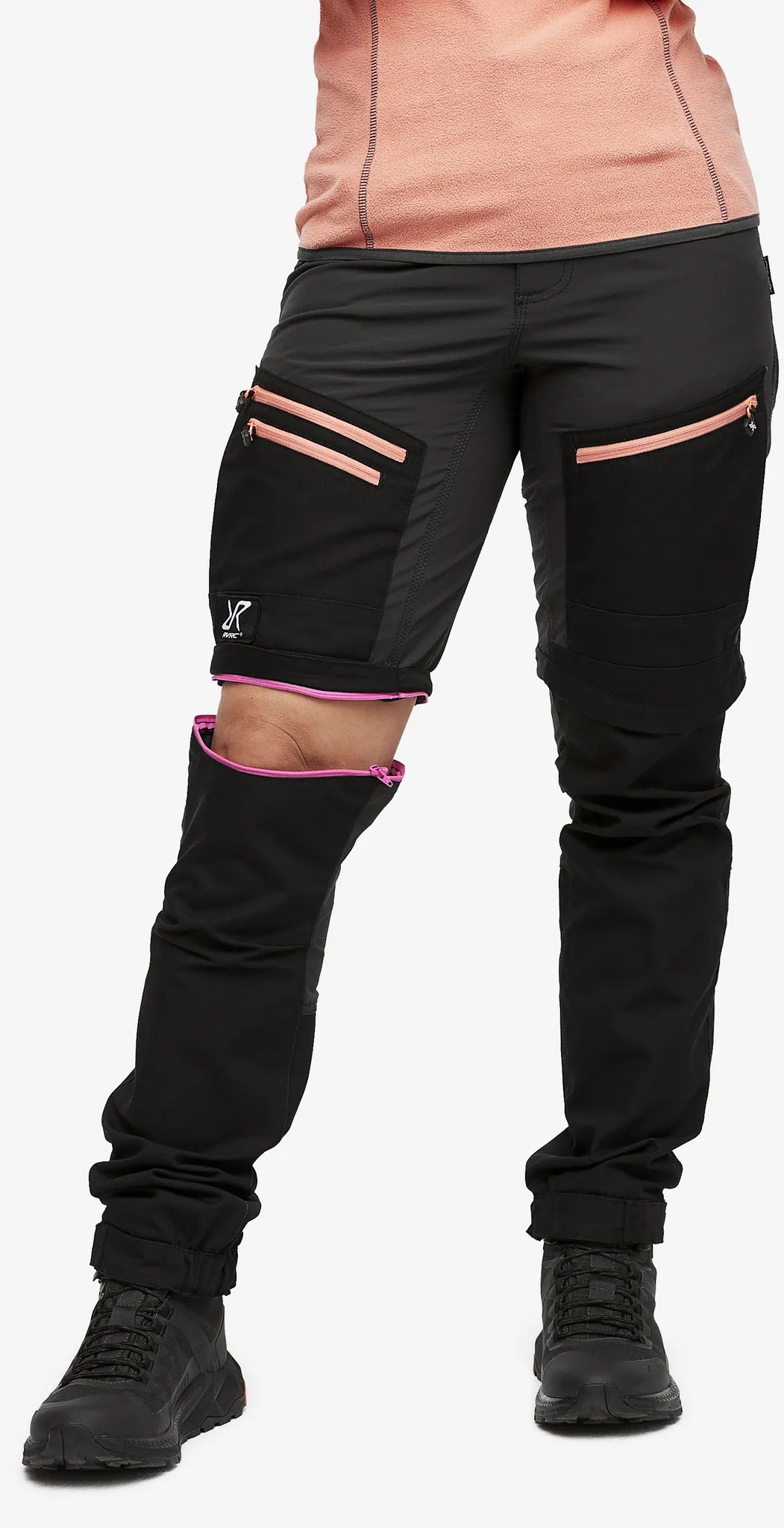 RVRC GP Pro Zip-off Pants Damen Anthracite/Burnt Coral, Größe:S - Zip-off-hosen - Grau