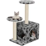 vidaXL Katzenbaum Kratzsäule 60 x 30 x 30 cm grau