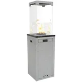 Kratki Patio Light - Terrassenheizer Gas 8,2 kW - Set mit Reduzierstück - Heizstrahler Terrasse - Heizpilz für Garden - Gartenkamin - Deko Terrasse Outdoor