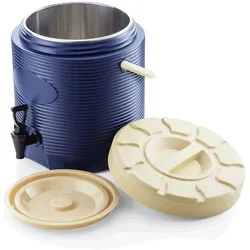 Getränkebehälter, Getränkebehälter mit Zapfhahn, Thermogetränkebehälter - blau,17 L