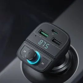 UGREEN FM Transmitter Bluetooth 5.0 MP3 Car Charger - Schwarz